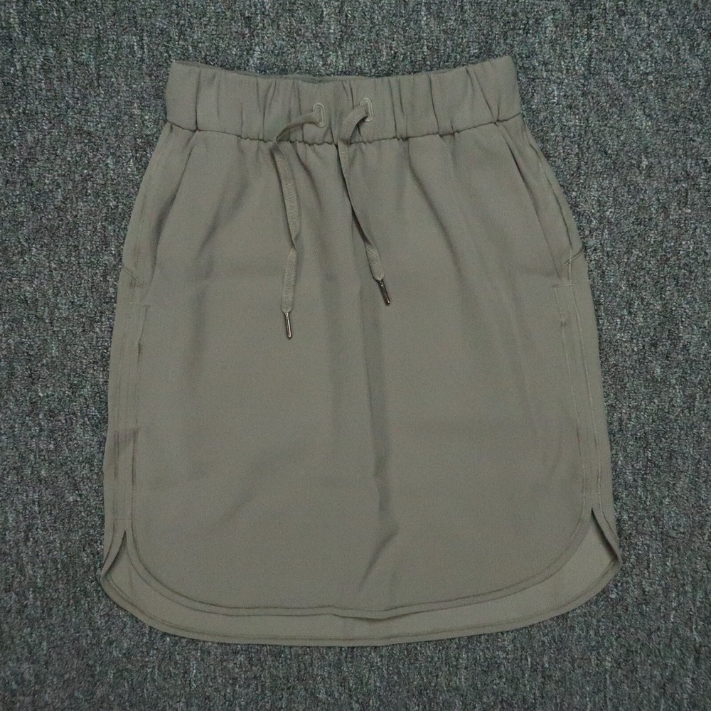 Lululemon Skirt Womens 2 Sage On The Fly Woven Drawstring Lightweight